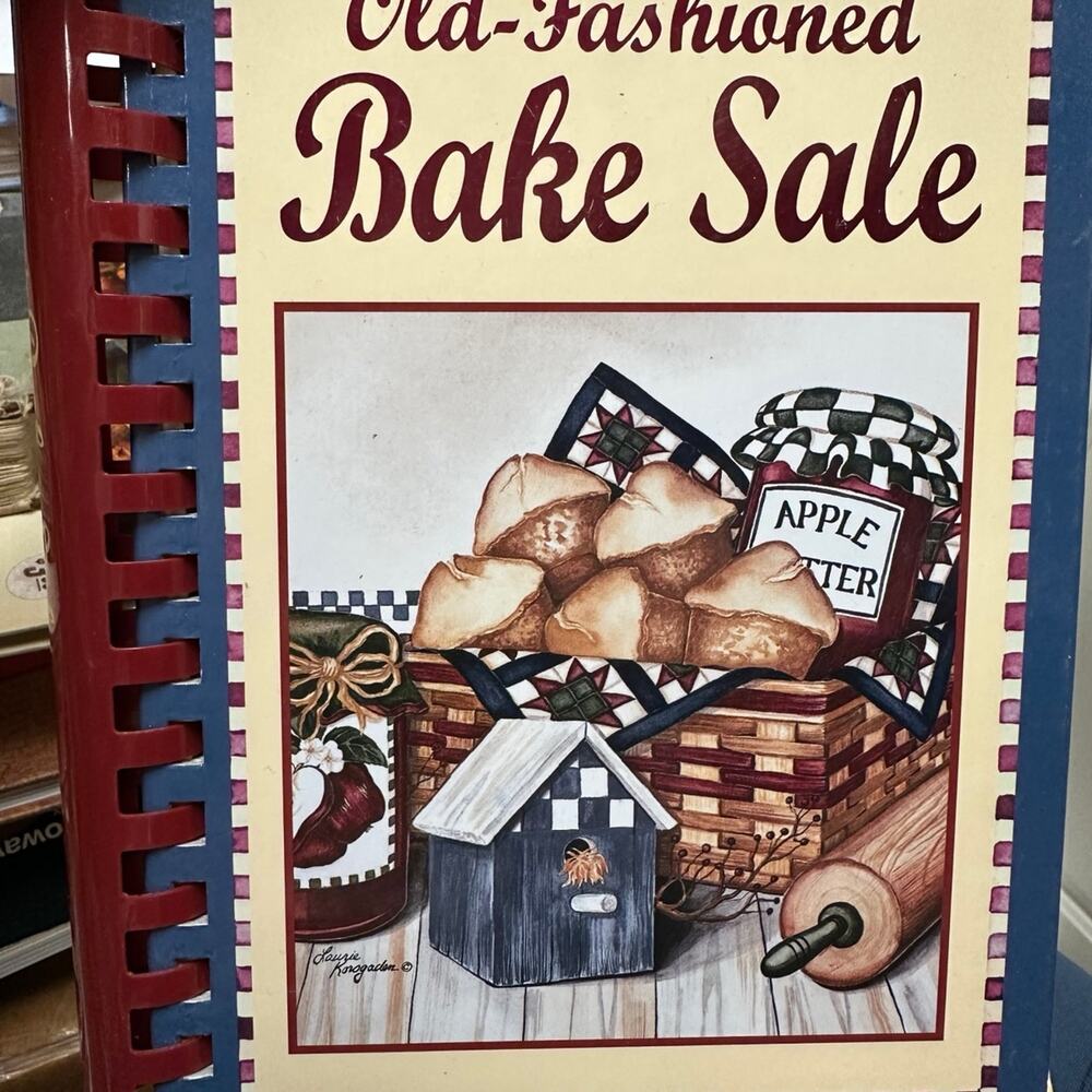 Laurie Korsgaden Watercolors Old-Fashioned Bake Sale Hardcover Spiral Cookbook‎